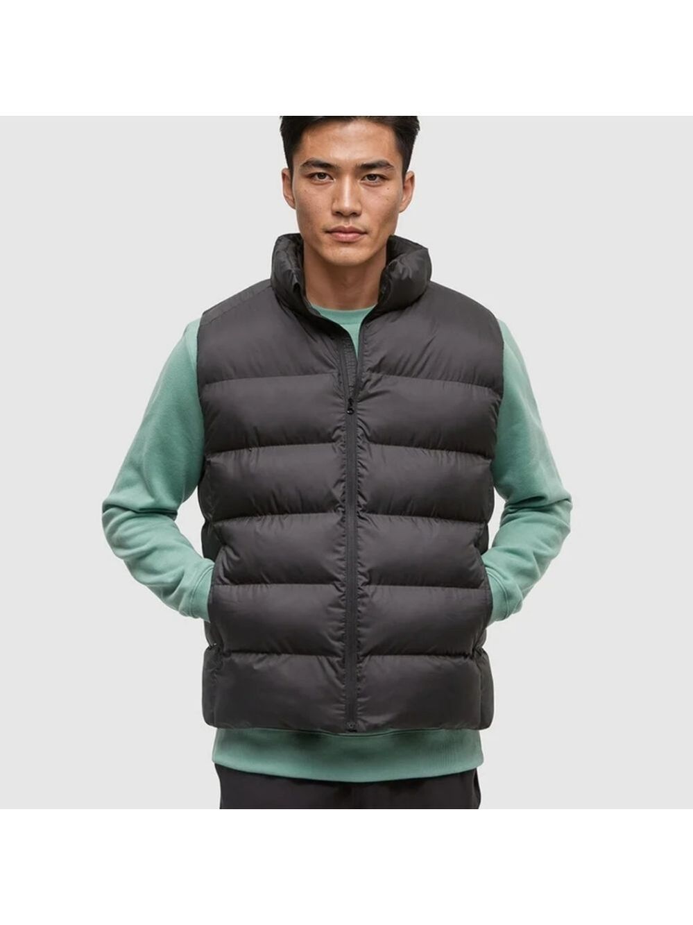 Tentree Brewster Puffer Vest Black Meteorite NWT